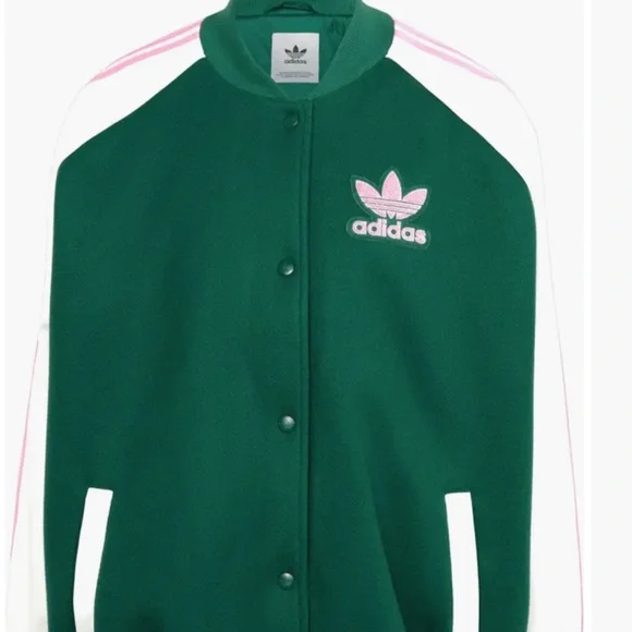 NWT Adidas VRCT Jacket Green Three stripe S - Picture 3 of 12